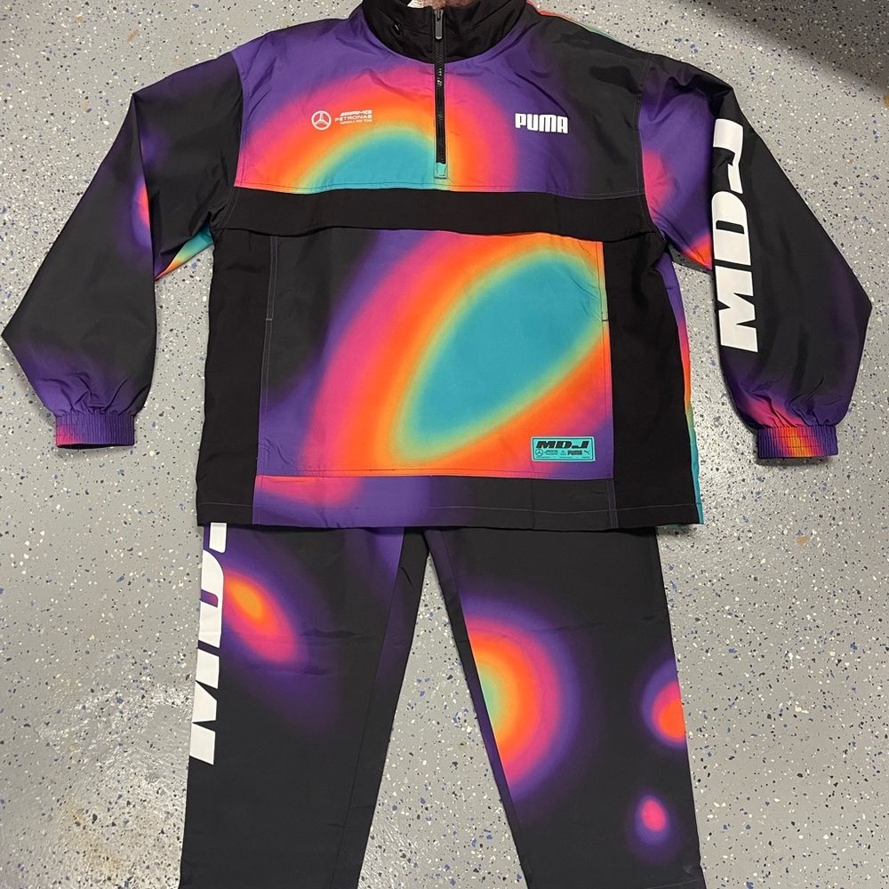 Men’s Mercedes AMG Petronas Formula 1 Woven Jacket & Pants Set